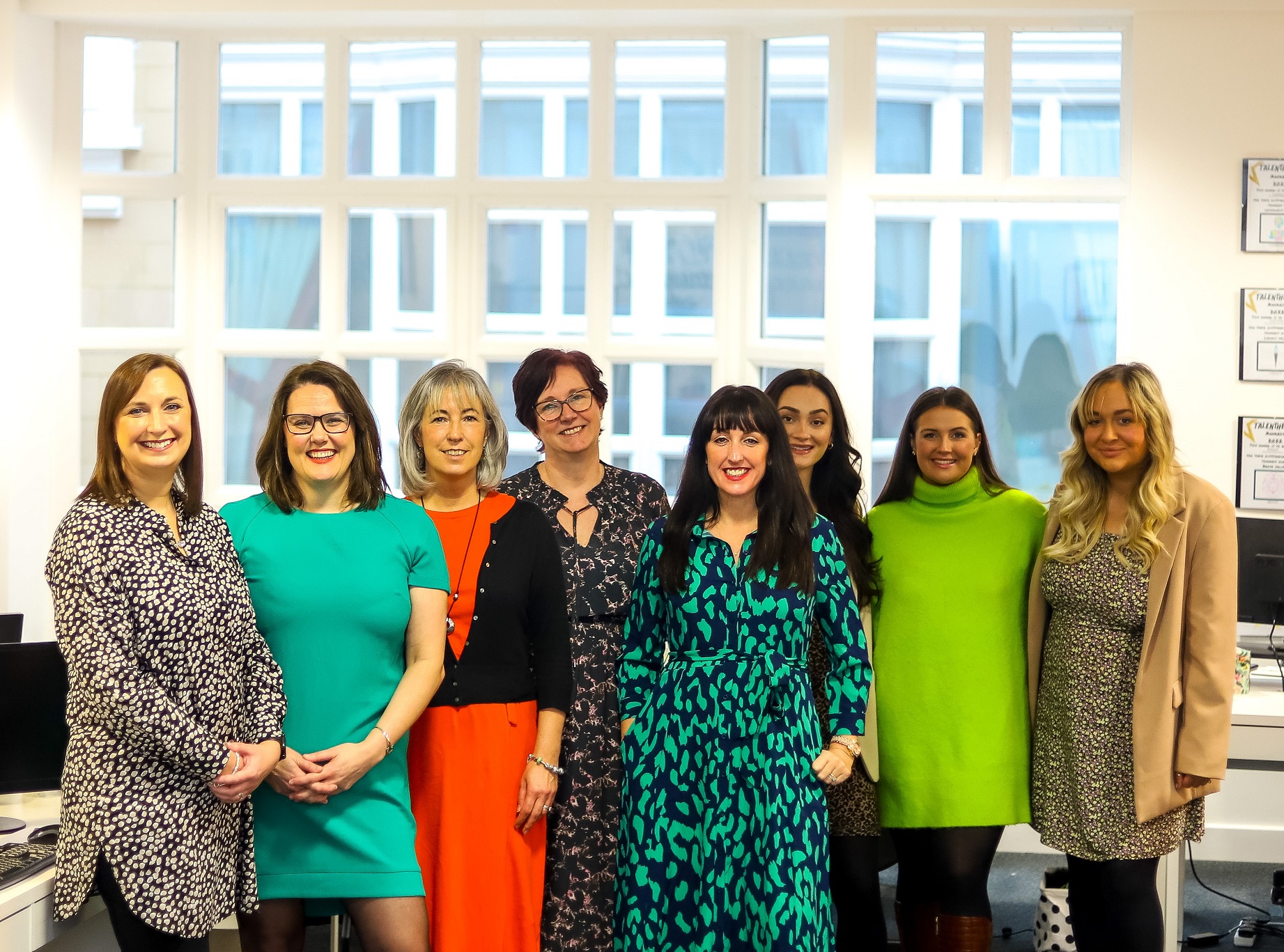 The Talentheads team in their new office, including founder Sam Spoors (centre)