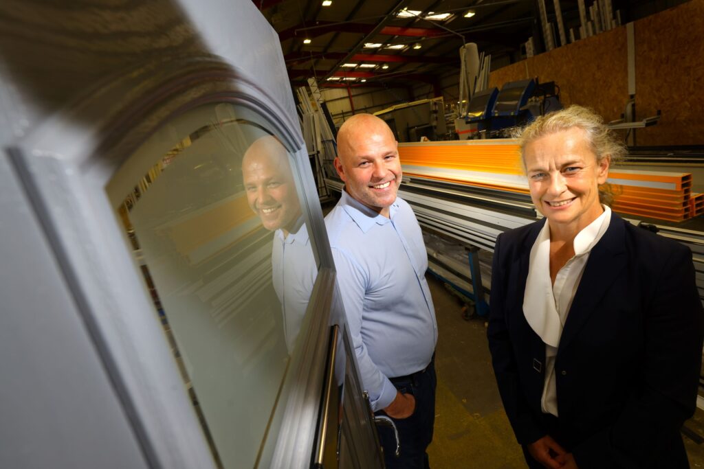 Steven Allen, managing director at NE&C Windows & Doors, with Jane Siddle, senior investment executive at NEL Fund Managers