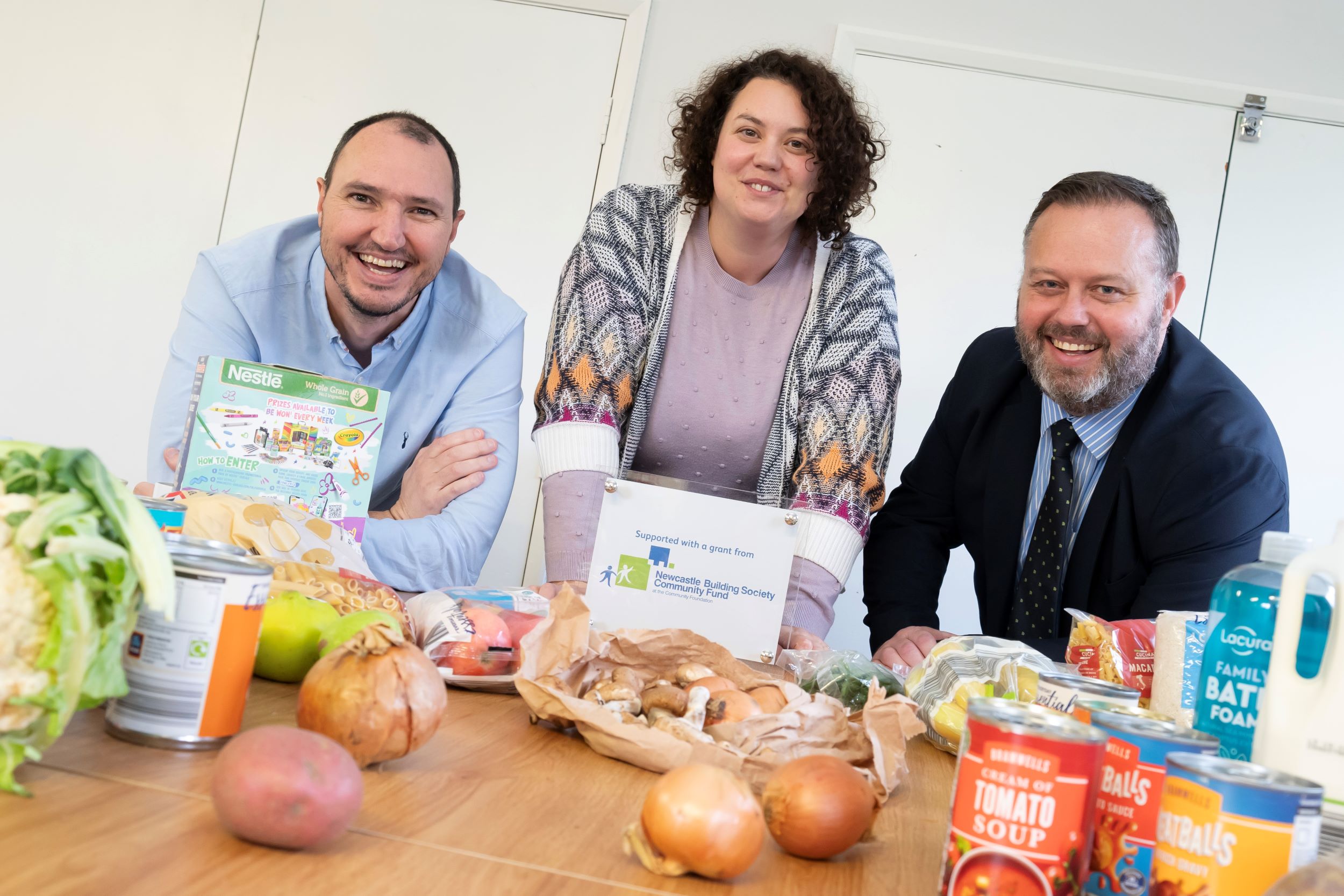 David Charlton, head of operations at Newcastle Building Society, Hannah Moeini, project manager at Community @NE66 and Greg Brown, manager at Newcastle Building Society’s Alnwick branch