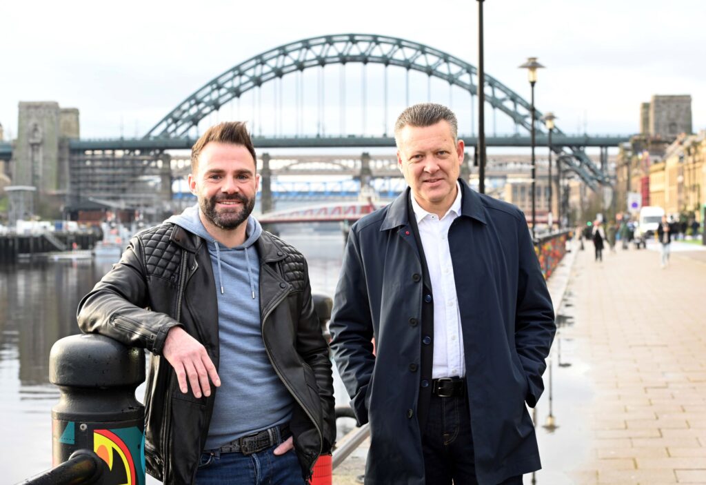 (left) Mammoth founder and CEO John Tuton with Mark Wharton, Senior Portfolio Executive at NEL Fund Managers