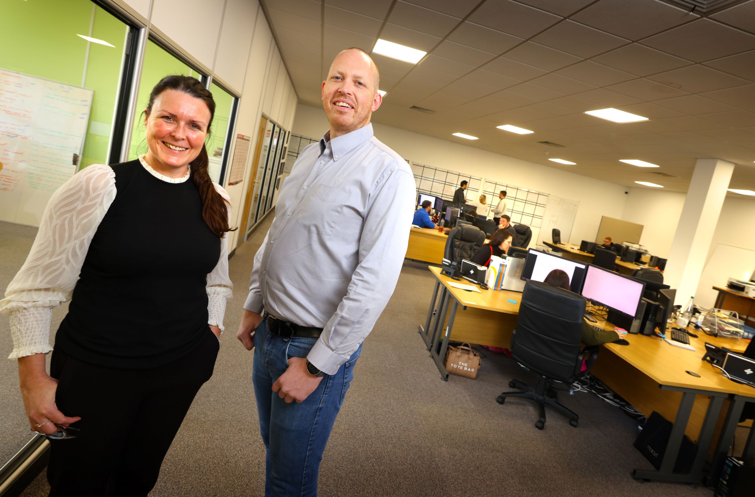 Susan Snowdon, investment executive at NEL Fund Managers, with Ben Pickard, founder and managing director at Asbestos Audit