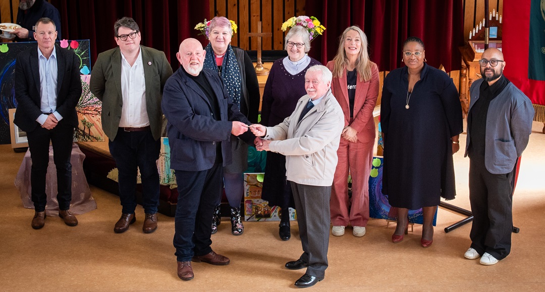 L-R Stephen Guy, Nick Malyan, Mark Donford-May, Ian Henderson, Rev Sally Coleman, Rev Bev Hollings, Alison Clark, Paulina Malefane, Sud Basu