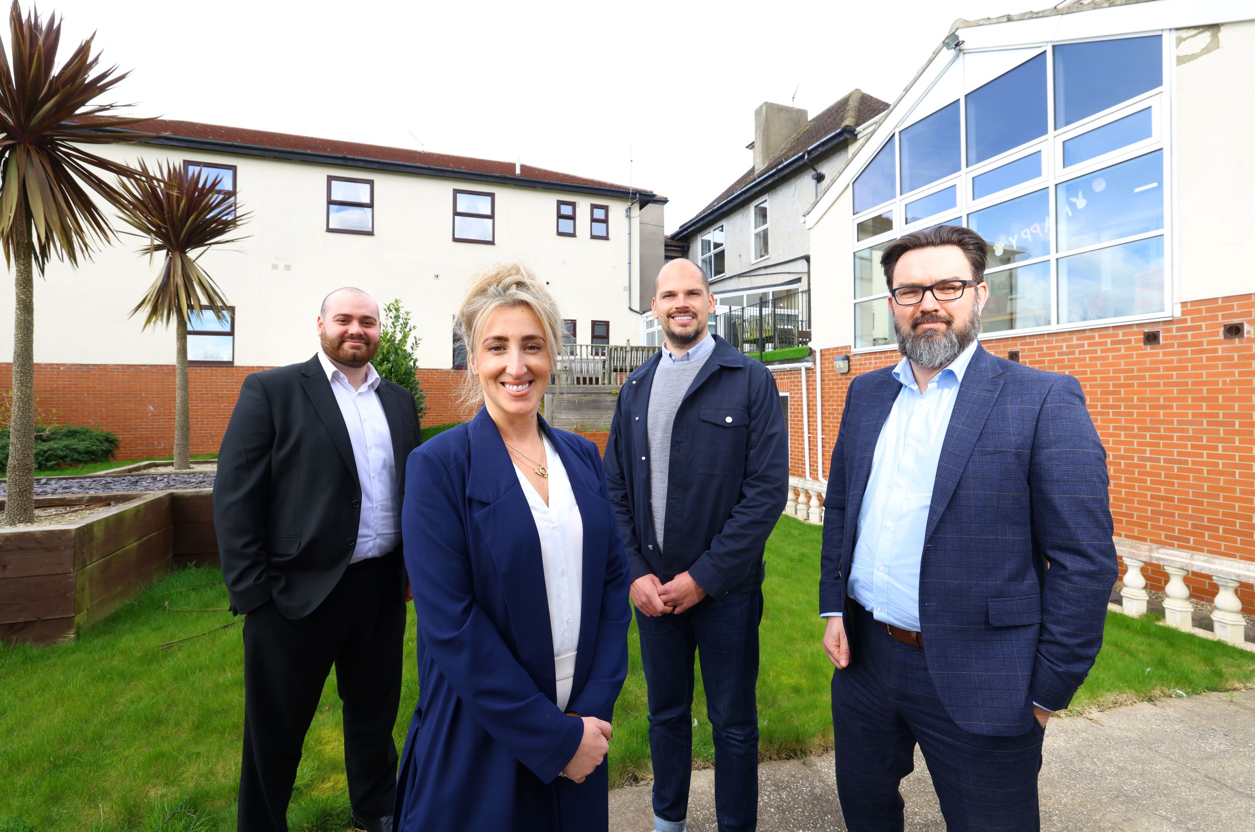 (from left) Luca Iannotti of Burnetts LLP, Grace and Jack Jenkinson of Lenore Care and Michael Cantwell of RMT Accountants & Business Advisors