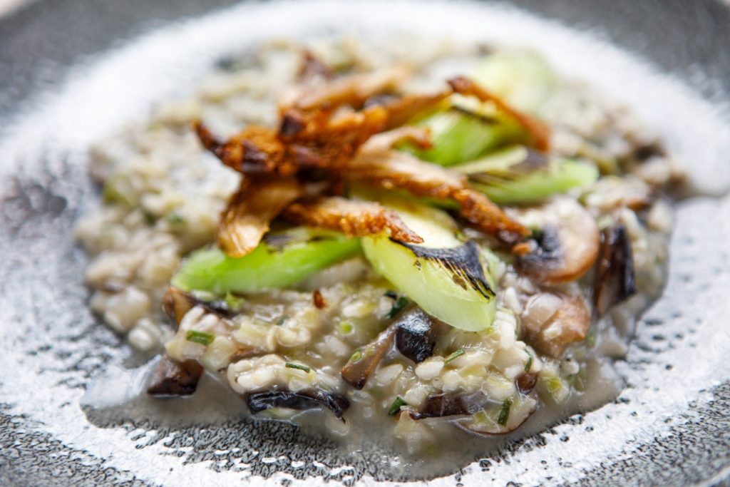 Rice leek pilaf wild mushrooms 3