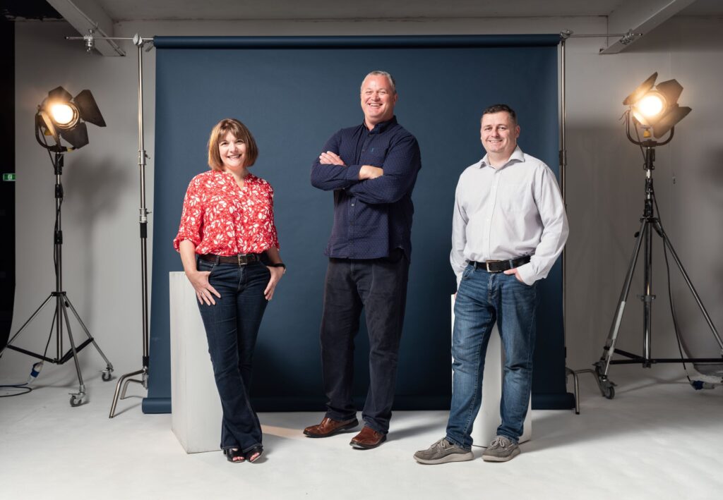 (from left) Susan Bell, Stephen McNickle and Mike Hayes of RMT Technology