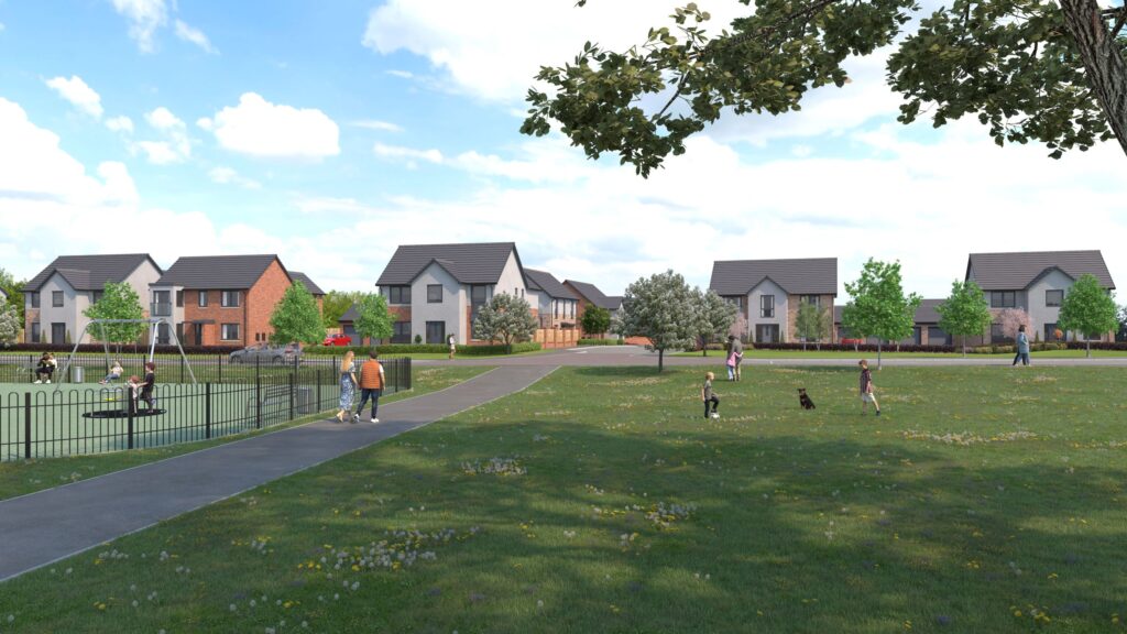 A visualisation of Banks Homes' Cathedral Meadows development at West Rainton