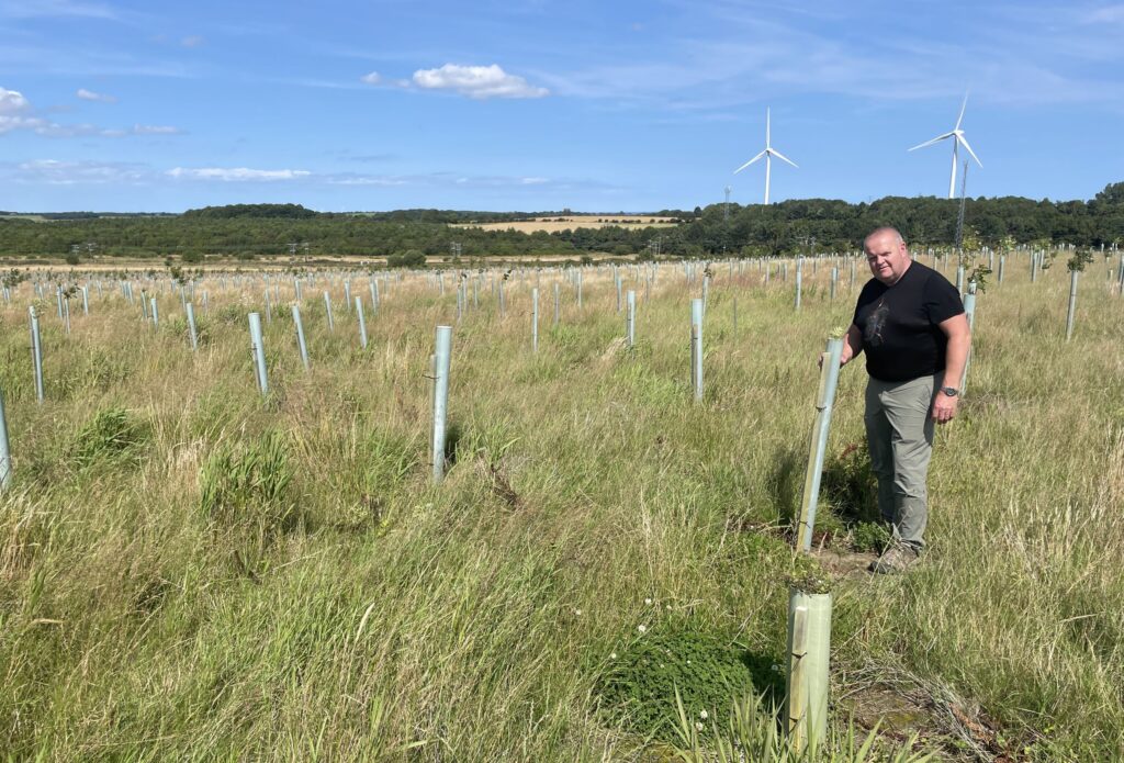 Richard Hutchinson, landscape manager at the Banks Group, at the restored former site of the Shotton surface mine near Cramlington