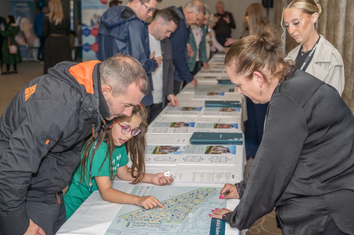 Visitors to Banks Homes' Cathedral Meadows launch event