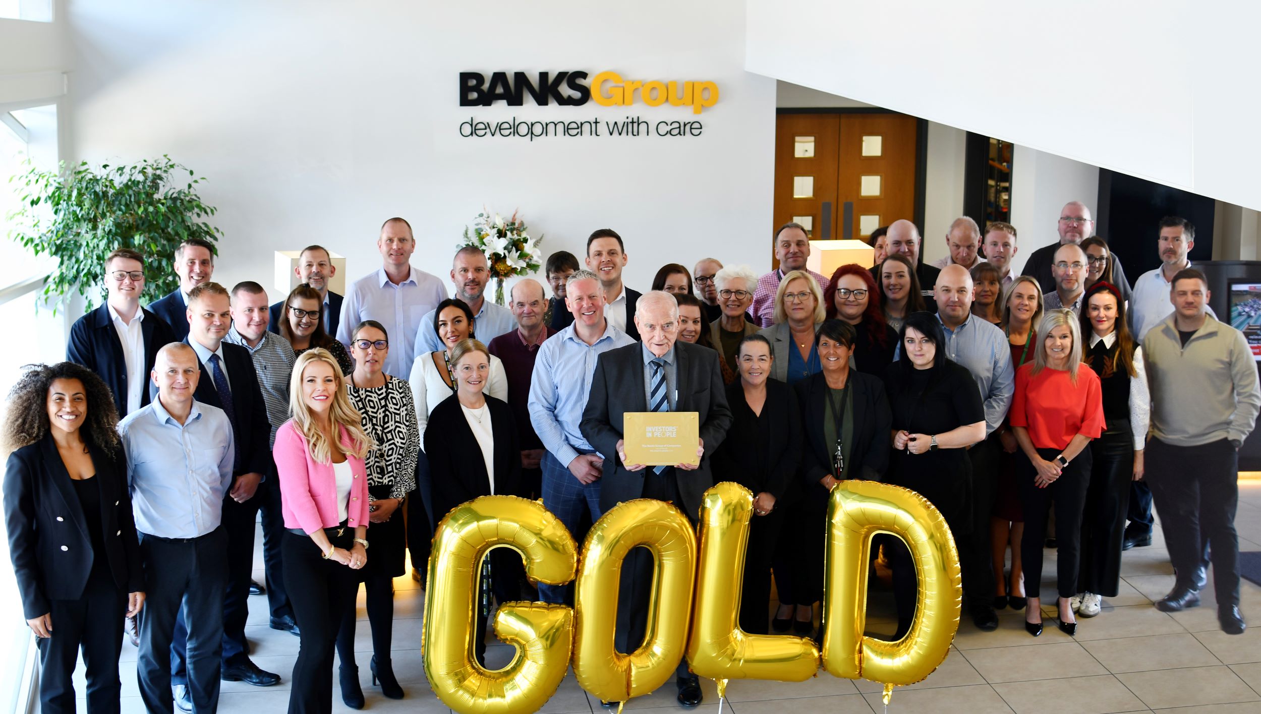 Members of the Banks Group team, with chairman and chief executive Harry Banks in the centre