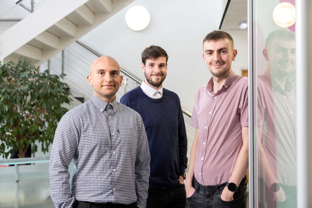 (from left) Daniel Lisle, Andrew McDonald and Ben Caygill of RMT Technology