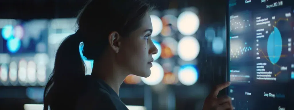 A data analyst reading and observing the latest data on digital customer service.